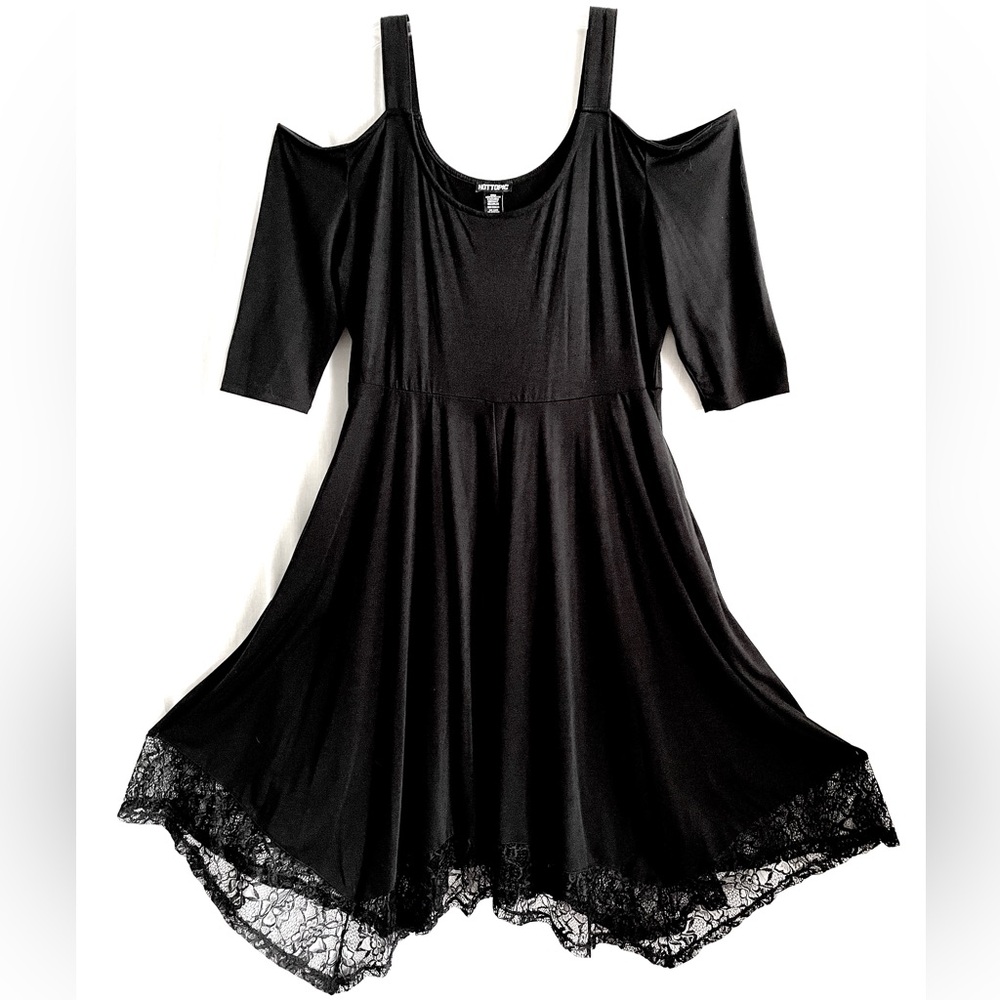 Hot Topic Black Dress with Lace Accent. Plus Size 1 fits XXL or 1X
